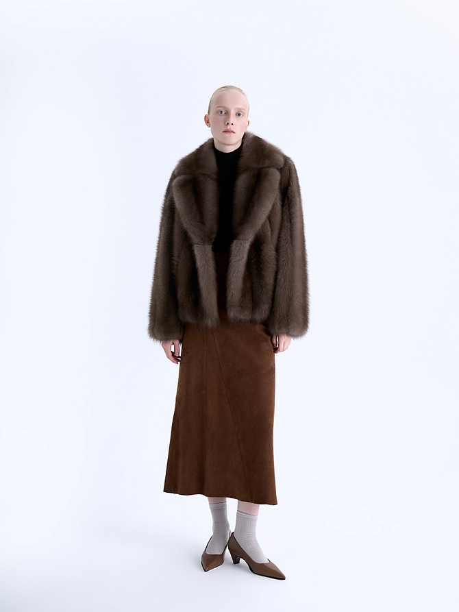 Жакет из меха лесной куницы
