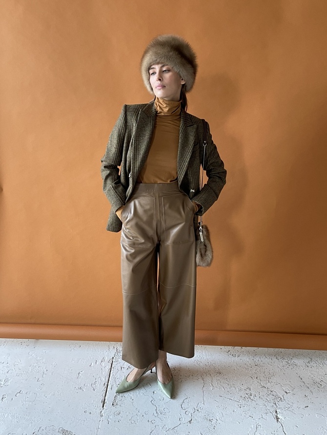 Кюлоты из натуральной кожи
