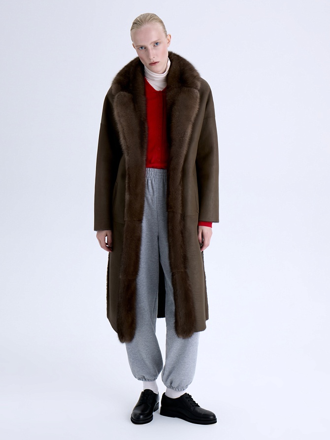 Дубленка с мехом соболя – Итальянский стиль
