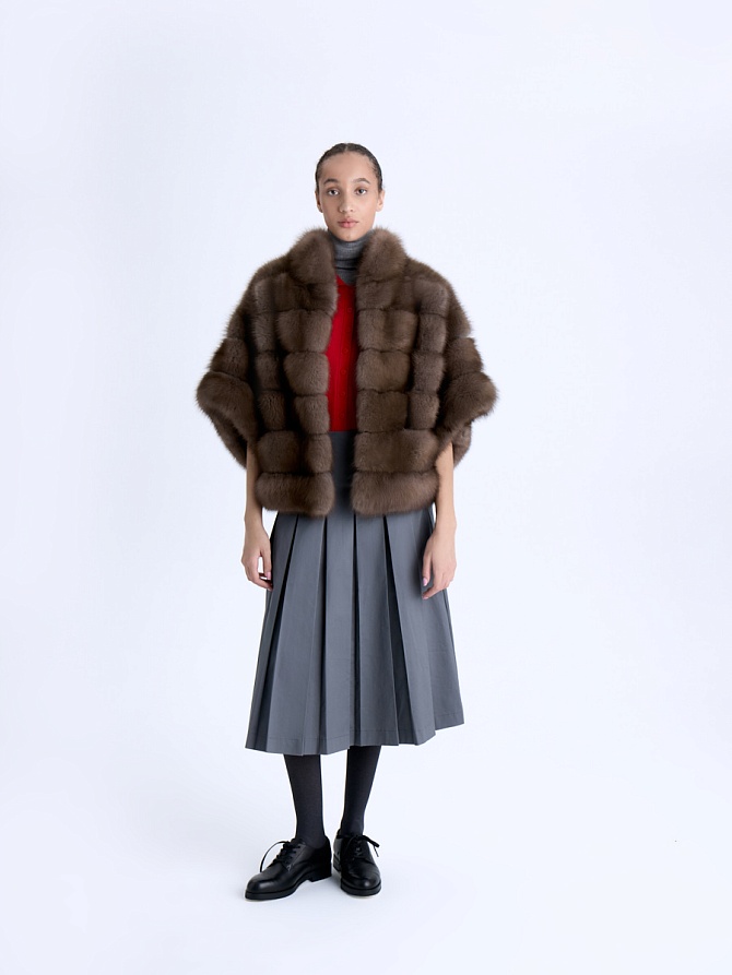 Жакет из меха лесной куницы
