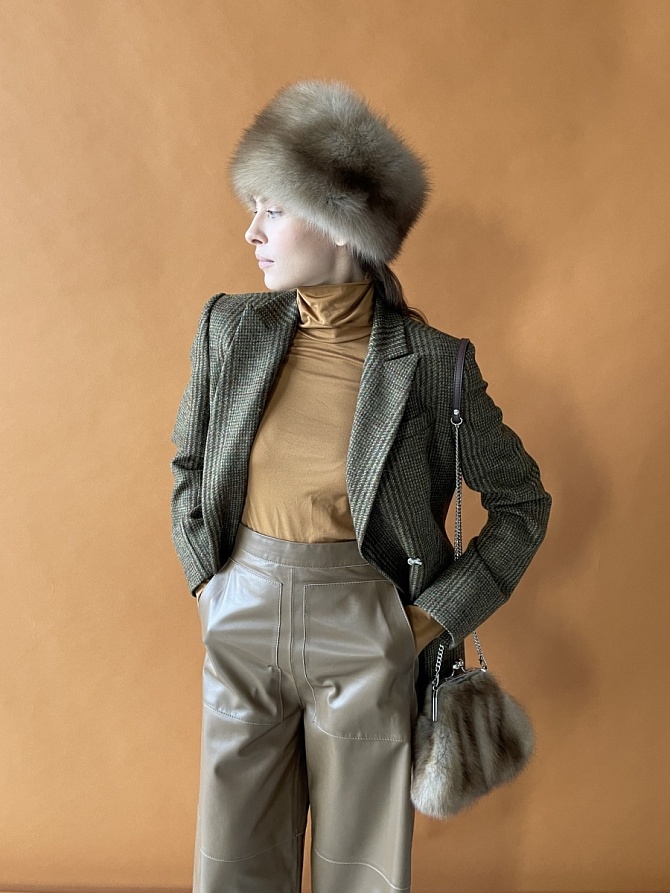 Кубанка из меха куницы — итальянский дизайн

